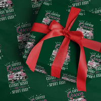 Funny Camping RV Wrapping Paper Roll Camper Queen Classy Sassy And A Bit Smart Assy - Wonder Print Shop