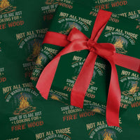 Funny Camping Wrapping Paper Roll Not All Those Who Wander Are Lost - Wonder Print Shop