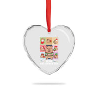 Funny Capybara Xmas Heart Crystal Glass Ornament In My Christmas Era - Wonder Print Shop