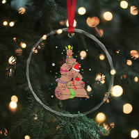 Funny Capybara Xmas Tree Crystal Glass Ornament TS09