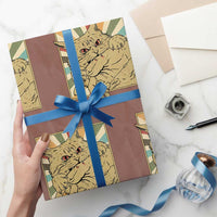 Funny Cat Bite Horror Anime Crazy Kitten Japanese Wrapping Paper Roll - Wonder Print Shop