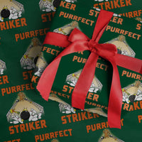Funny Cat Bowling Gift Wrapping Paper Roll Purrfect Striker - Wonder Print Shop
