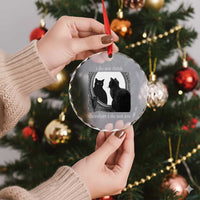 Funny Cat Crystal Glass Ornament I Do Not Think Therefore I Do Not Am Goth Emo Grunge Witchy TS10