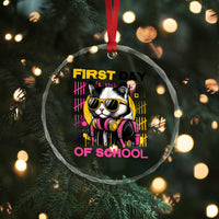 Funny Cat First Day Of School Crystal Glass Ornament Back To School Gift For Kids TS12