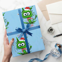 Funny Cat Green Christmas Wrapping Paper Roll It Is Fine I Am Fine Everything Is Fine - Wonder Print Shop