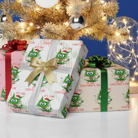 Funny Cat Green Christmas Wrapping Paper Roll It Is Fine I Am Fine Everything Is Fine - Wonder Print Shop