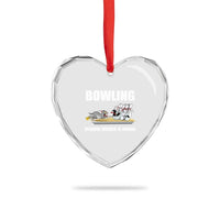 Funny Cat Heart Crystal Glass Ornament Bowling Because Murder Is Wrong Gift - Wonder Print Shop