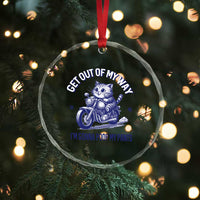 Funny Cat Meme Crystal Glass Ornament Get Out of My Way Gonna Poop My Pants Adult Humor Meme TS02