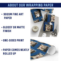 Funny Cat Meme Lover Wrapping Paper Roll Wait Im Goated