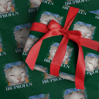 Funny Cat Meme Wrapping Paper Roll Ibuprofen Silly Kitten - Wonder Print Shop