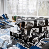 Funny Cat Mugshot Wrapping Paper Roll In My Defense I Was Left Unsupervised