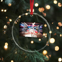 Funny Cats Bowling Battle Crystal Glass Ornament Gift For Cat Lovers - Wonder Print Shop