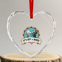 Funny Chess Lover Heart Crystal Glass Ornament It's Not A Horse Knight Horse