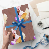 Funny Chicken Bunny Wrapping Paper Roll Happy Easter Eggs Farm - Wonder Print Shop