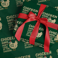 Funny Chicken Game Dont Look At The Chicken Wrapping Paper Roll - Wonder Print Shop