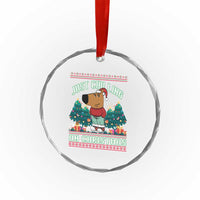 Funny Chillin Guy Just Chilling On Christmas Viral Meme Crystal Glass Ornament TS09