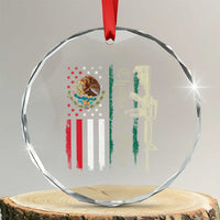 Funny Chinga La Migra Crystal Glass Ornament Gun Vintage Mexican Flag - Wonder Print Shop