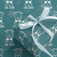Funny Christian Easter Wrapping Paper Roll No Bunny Loves Me Like Jesus Retro Bunny