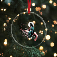 Funny Christian Prawn Crystal Glass Ornament Retro Jesus Riding A Shrimp Meme - Wonder Print Shop