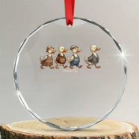 Funny Christian Psalm 23:6 Duck Pun Crystal Glass Ornament Surely Goodness and Mercy Cute Bible Humor Gift