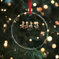 Funny Christian Psalm 23:6 Duck Pun Crystal Glass Ornament Surely Goodness and Mercy Cute Bible Humor Gift