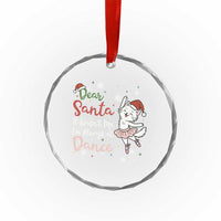 Funny Christmas Ballet Cat Lover Crystal Glass Ornament Dear Santa It Was Not Me TS12