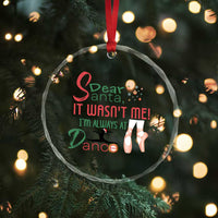 Funny Christmas Ballet Dancer Gift Crystal Glass Ornament Dear Santa It Was Not Me TS12