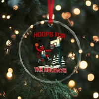 Funny Christmas Basketball Jersey Devil Crystal Glass Ornament Hoops For The Holidays TS12