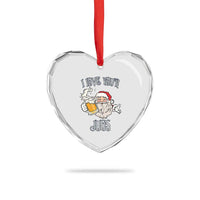 Funny Christmas Beers Couple Heart Crystal Glass Ornament I Love Your Jugs Santa Beers Drinker - Wonder Print Shop
