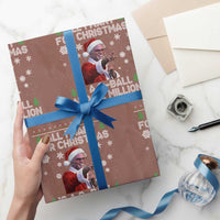 Funny Christmas Billy Meme Wrapping Paper Roll A 8 Ball and 2 Million Dollars Baby Uncle in Santa Suit - Wonder Print Shop