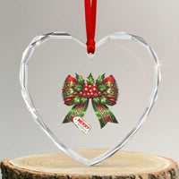 Funny Christmas Bow Present Costume Heart Crystal Glass Ornament - Wonder Print Shop