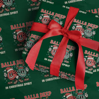 Funny Christmas Bowling Wrapping Paper Roll Balls Deep In Christmas Spirit - Wonder Print Shop