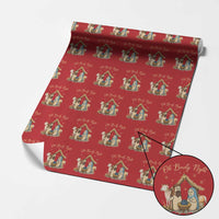 Funny Christmas Bowling Wrapping Paper Roll Oh Bowly Night Nativity Scene Bowling Pins - Wonder Print Shop