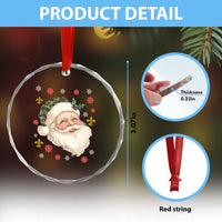 Funny Christmas Cajun Louisiana Santa Papa Noel Crystal Glass Ornament TS11