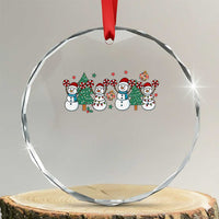 Funny Christmas Cheer Gift Crystal Glass Ornament Santa Snowman Cheerleaders TS12