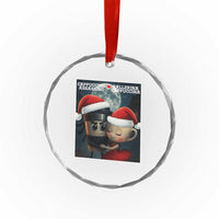 Funny Christmas Couple Crystal Glass Ornament Italian Brainrot Meme TS14