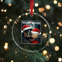 Funny Christmas Couple Crystal Glass Ornament Italian Brainrot Meme TS14