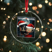 Funny Christmas Couple Crystal Glass Ornament Italian Brainrot Meme - Wonder Print Shop