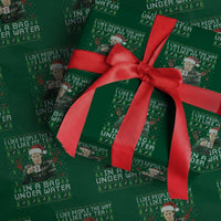 Funny Christmas Crime Drama Wrapping Paper Roll I Like People The Way I Like My Tea In A Bag Under Water - Wonder Print Shop