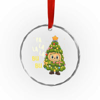 Funny Christmas Crystal Glass Ornament Fa La La La Bu Bu Xmas Song Kawaii Bubu - Wonder Print Shop