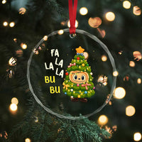Funny Christmas Crystal Glass Ornament Fa La La La Bu Bu Xmas Song Kawaii Bubu - Wonder Print Shop