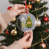 Funny Christmas Crystal Glass Ornament Fa La La La Bu Bu Xmas Song Kawaii Bubu - Wonder Print Shop