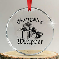 Funny Christmas Crystal Glass Ornament Gangster Wrapper Vintage Presents Gift - Wonder Print Shop