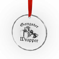 Funny Christmas Crystal Glass Ornament Gangster Wrapper Vintage Presents Gift TS11