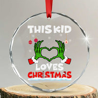 Funny Christmas Crystal Glass Ornament This Kid Loves Xmas Skeleton Heart TS02