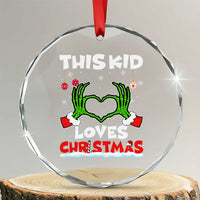 Funny Christmas Crystal Glass Ornament This Kid Loves Xmas Skeleton Heart TS02