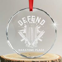 Funny Christmas Defend Nakatomi Plaza Crystal Glass Ornament TS09