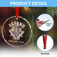 Funny Christmas Defend Nakatomi Plaza Crystal Glass Ornament TS09