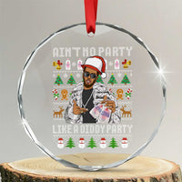 Funny Christmas Diddy Crystal Glass Ornament Aint No Party Like A Diddy Party Baby Oil Ugly Xmas - Wonder Print Shop