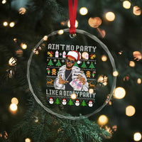 Funny Christmas Diddy Crystal Glass Ornament Aint No Party Like A Diddy Party Baby Oil Ugly Xmas TS10